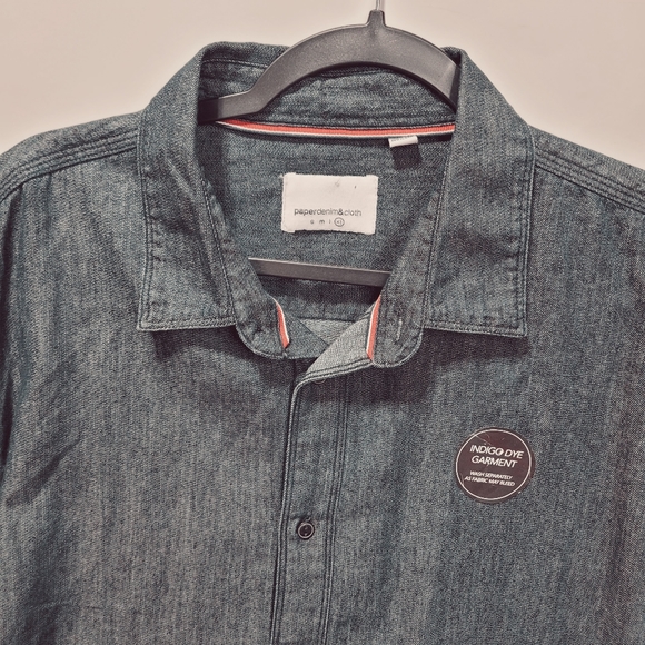 new casual shirt short sleeve Paperdenim&Cloth size XL color midnight - Picture 5 of 11